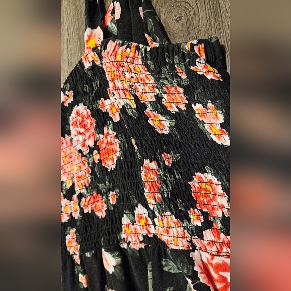 TORRID 4x Challis Tank Black Floral Dress Pinup Vintage V Neck Corset Fit Flare - Picture 9 of 9